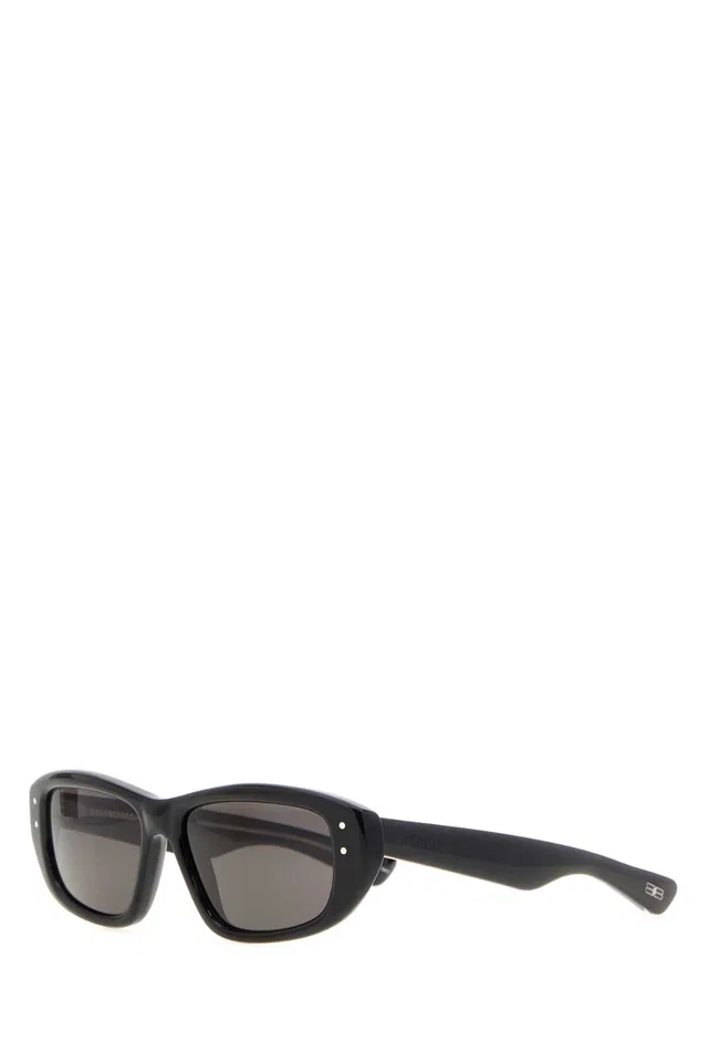 Balenciaga Standar Acetate Frame Sunglasses — Black Exterior in Black from HEWI
