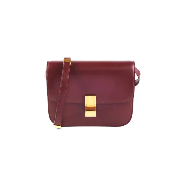 Celine Box Medium Burgundy in Burgundy from The Purse Affair