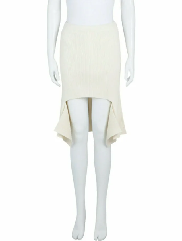 Givenchy Wool Skirt w/ Tags in white Wool from The RealReal