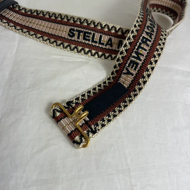 Stella McCartney Embroidered Logo Belt in Cloth, Embroidered, Metal from Reowned, photo 4 of 6