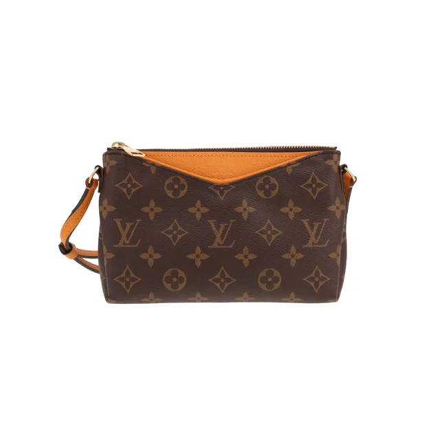 Louis Vuitton Pallas shoulder bag in brown Monogram canvas and orange leather in Brown Coated canvas from Collector Square, photo 2 of 3