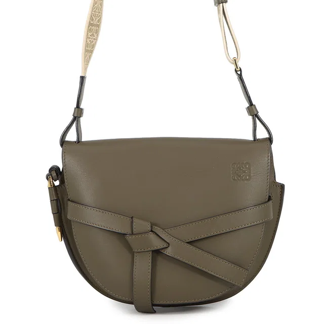 Loewe Gate Dual Mini Shoulder Bag OliveA650T20X40 Leather in Leather from GALLERY RARE