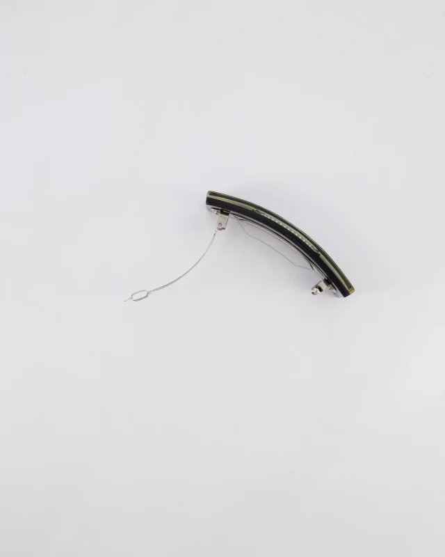 Chanel 16/S Black & White Hair Clip with Logo and Crystals in Black from Sellier, photo 11 of 13