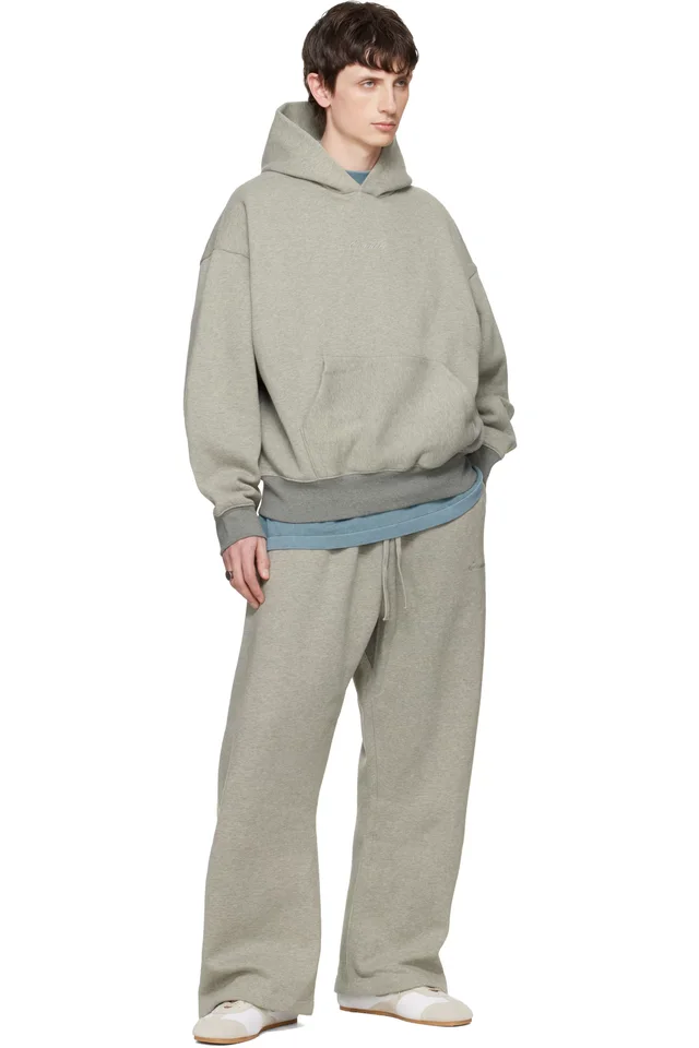 Fear of God ESSENTIALS Gray Signature Flare Sweatpants, photo 4 of 4 from SSENSE