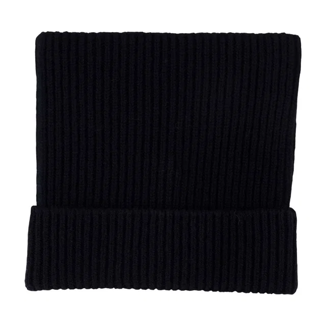 Acne Studios C40426-900 Ribbed Cotton Beanie — Black Beanies in Black from HEWI