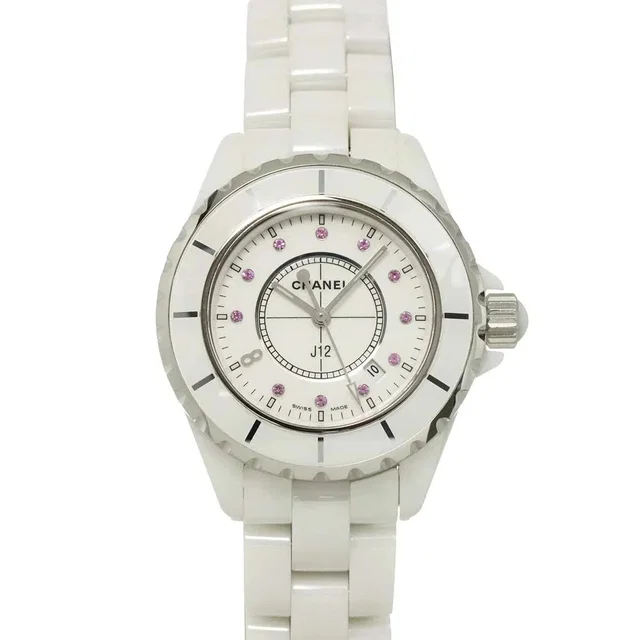 Chanel J12 H2054 33mm Limited Ginza 11P Pink Sapphire White Dial in White Ceramic from Luxury Promise