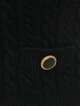 Alessandra Rich Crop top with applied details in 100% Wool, photo 4 of 5 from LUISAVIAROMA
