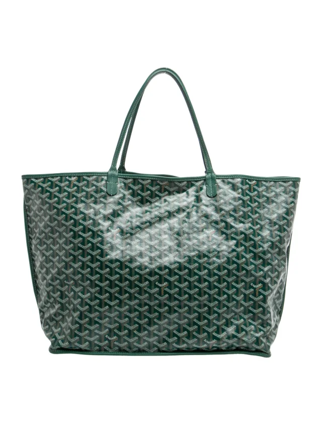 Goyard Goyardine Anjou GM in green Leather from The RealReal