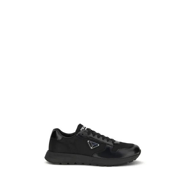 Prada Black Recycled Polyamide Athletic Sneakers in Black Nylon from HEWI