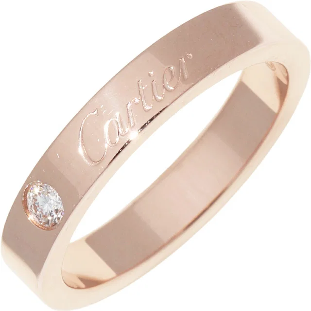 C DE CARTIER Au750 Diamond Ring Size 46 from LuxUness