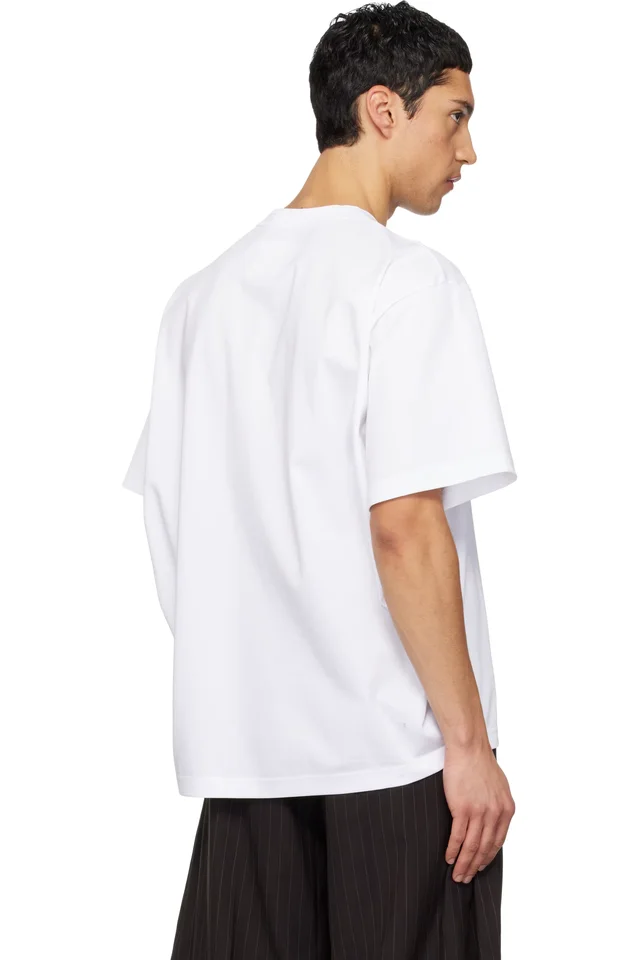 sacai White Cotton Jersey T-shirt, photo 3 of 4 from SSENSE