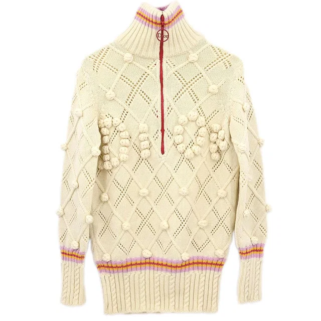 Dior 2004 Sweater Knit Top White #36 in White Wool from AMORE Vintage Tokyo
