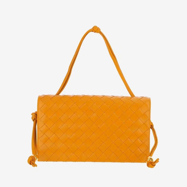 Bottega Veneta Shoulder Bag — Orange Lambskin in Orange Lambskin from HEWI
