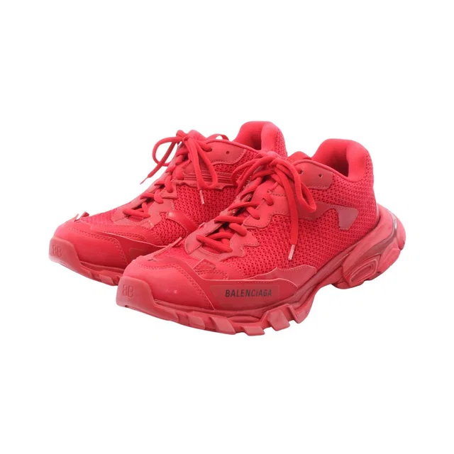 Balenciaga Track 3 Leather Fabric Sneakers in Leather from LuxUness