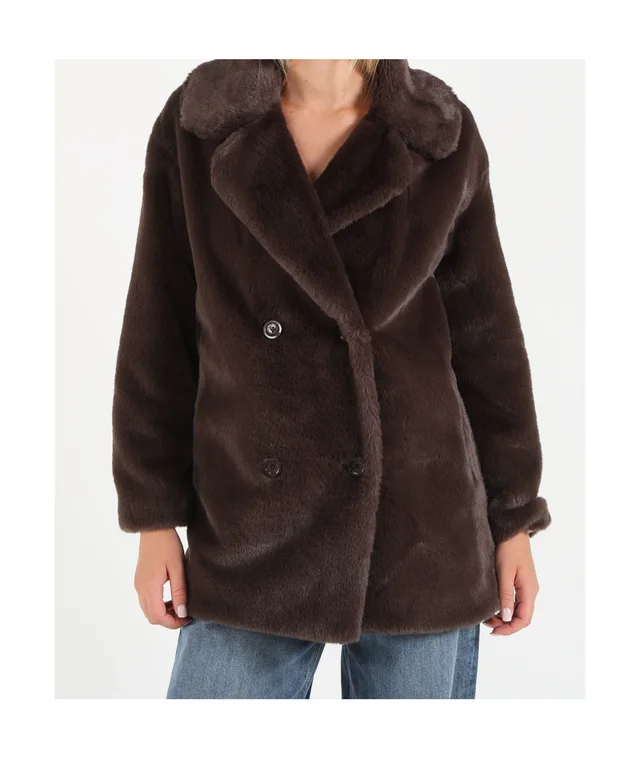 Herno Double-breasted faux fur coat, photo 4 of 7 from SENSER