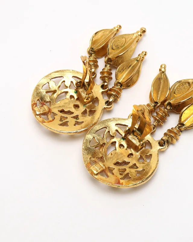 Chanel CC Fringe Clip-on Earrings from A Retro Tale, photo 3 of 4