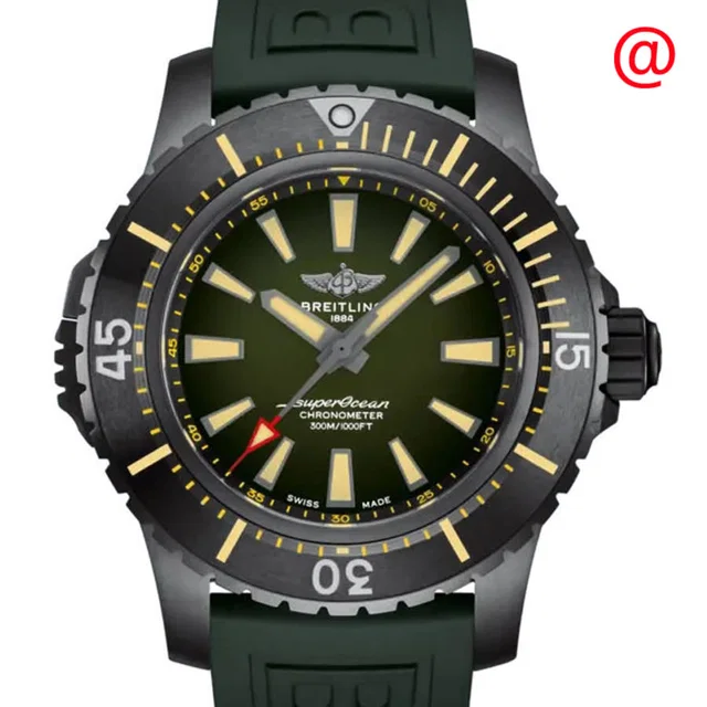 Breitling Superocean Automatic Green Dial Mens Watch V17369241L1S2 in green|black Ceramic from Jomashop.com