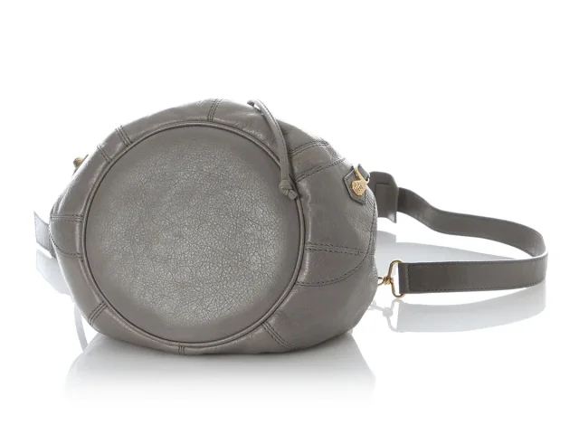 Balenciaga Gray Giant 12 Gold Pompon in Grey Leather from Ann's Fabulous Finds, photo 6 of 9