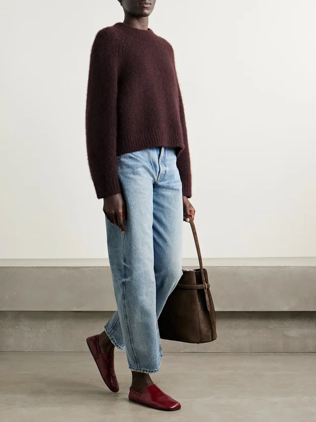 NILI LOTAN Tomaso cashmere and silk-blend sweater in Red, photo 2 of 2 from NET-A-PORTER (Canada)