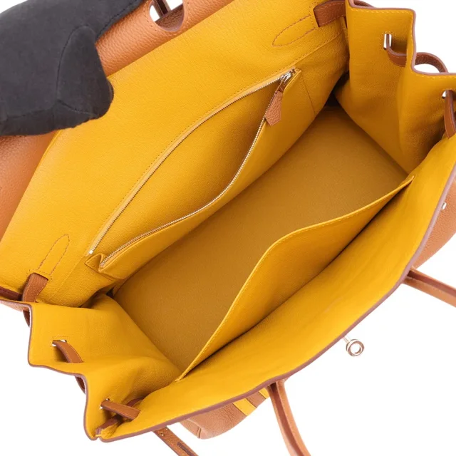 Hermès Birkin Officer Gold/Jaune Ambre Togo Leather Swift Leather Size 35 in Yellow Togo leather from GALLERY RARE, photo 7 of 16