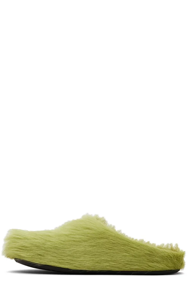 Marni Green Fussbett Sabot Slip-on Loafers, photo 3 of 3 from SSENSE