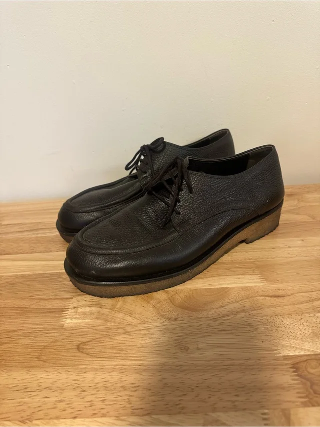 The Row Honore Derby Shoes In Espresso in black|brown|red Leather from Poshmark