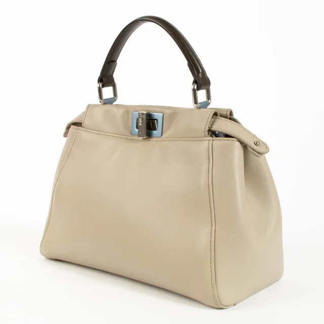 Fendi Mini Peekaboo Bag in Beige Leather from Labellov, photo 3 of 5