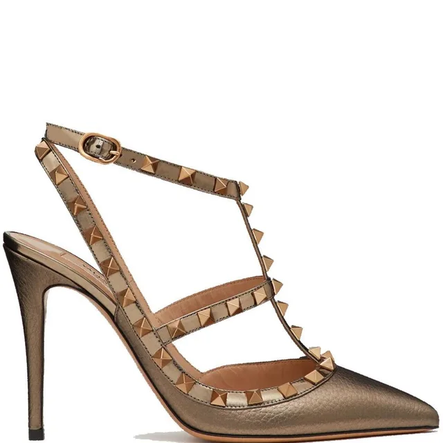 VALENTINO GARAVANI Rockstud Slingback Metallic, Sasso from Cultstatus, photo 1 of 1