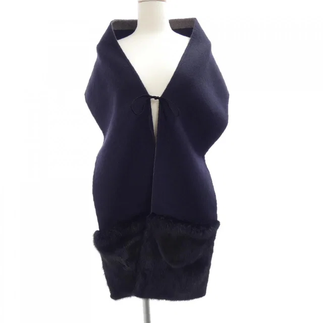 Fendi Scarf Navy in Navy Cashmere from The Reluxe