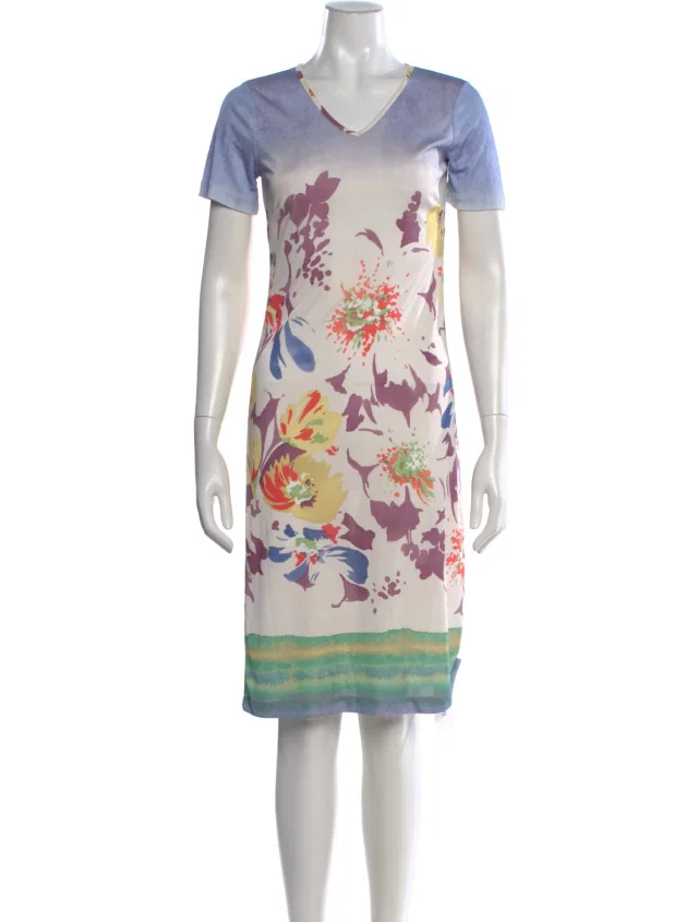 Etro Vintage Knee-Length Dress in blue from The RealReal