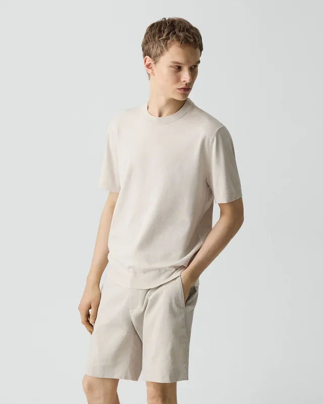Theory Soris Tee in Light Bilen in SILVER CLOUD 62% Viscose, 38% Polyester; Exclusive Of Elastic, photo 2 of 12 from Theory