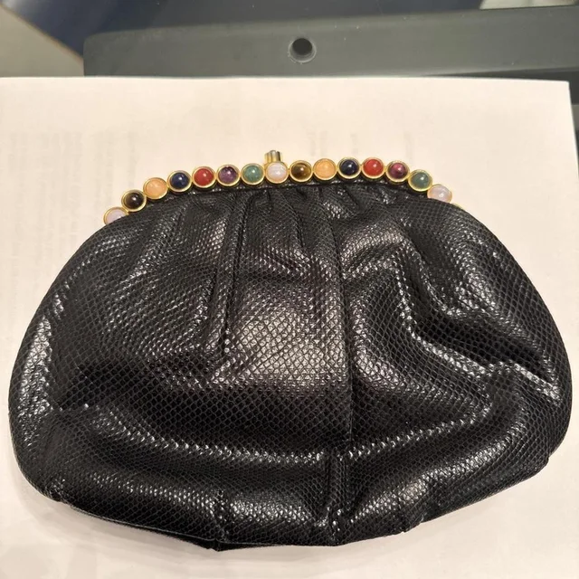 Judith Leiber Women's Clutch bags - Black in black from Depop, photo 1 of 1