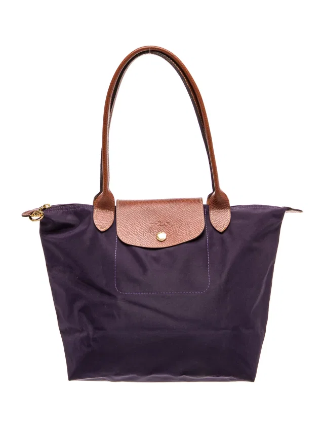 Longchamp Nylon Shoulder Bag in purple Nylon from The RealReal
