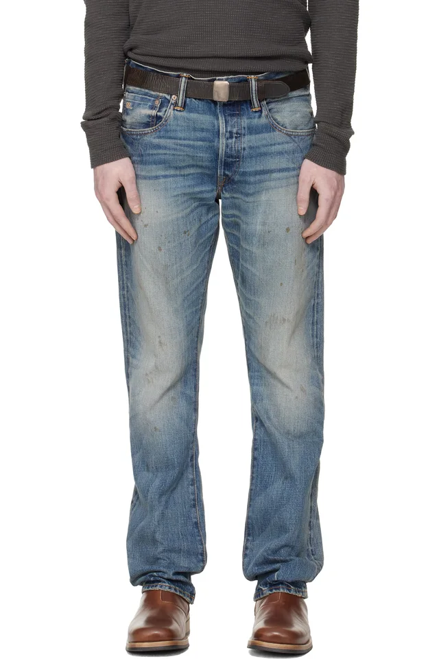 RRL Blue Slim Boot Briarfield Selvedge Jeans from SSENSE, photo 1 of 1