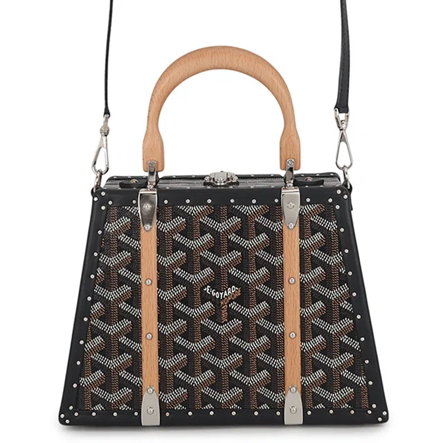 Goyard Saigon Mini Trunk Bag BlackSAIMA3MINTY01CL01P PVC Leather Wood in Leather from GALLERY RARE
