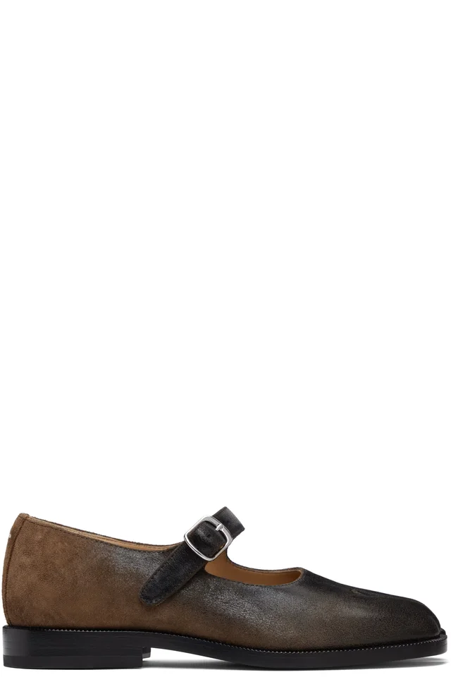 Maison Margiela Brown Tabi Mary-Jane Ballerina Flats from SSENSE, photo 1 of 1