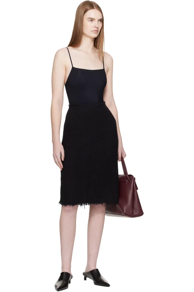 Jil Sander Black Spaghetti Straps Bodysuit, photo 5 of 5 from SSENSE