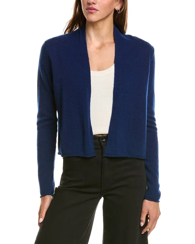sofiacashmere Cropped Open 100% Cashmere Cardigan, image 1 of 1 from Rue La La