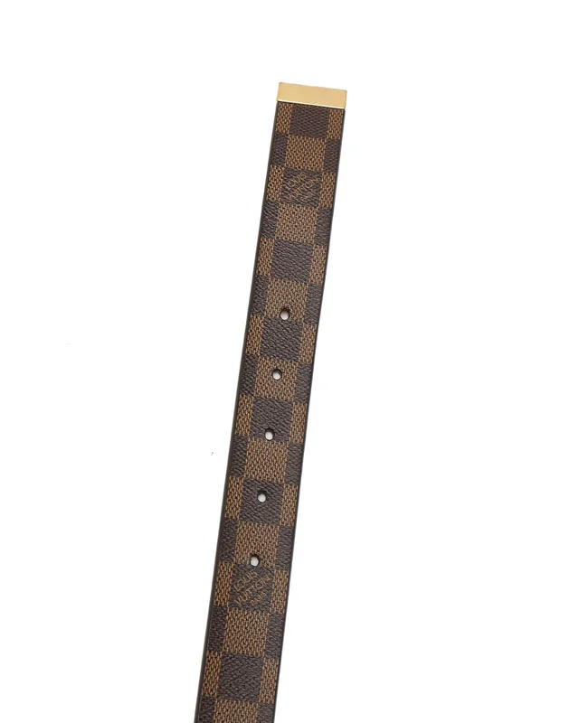 Louis Vuitton Damier Ebene Belt Size 85 cm in Brown Canvas from A Retro Tale, photo 6 of 6