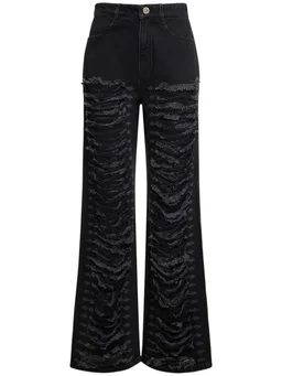 Dion Lee Wide-leg jeans with applied details in 100% Cotton, photo 5 of 9 from LUISAVIAROMA