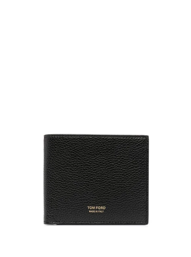 Tom Ford Leather Bi-Fold Wallet — Black Calf in Black Leather from HEWI
