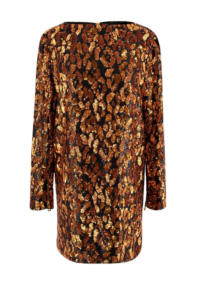 Balmain sequin bronze & gold mini dress in Gold Silk from HEWI
