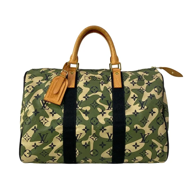 Louis Vuitton Handbag Monogram Moflage Speedy 35 Leather in Leather from The Reluxe