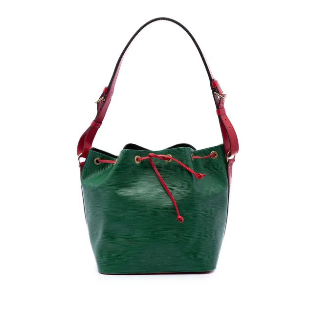 Green Louis Vuitton Epi Petit Bicolor Noe Bucket Bag in Green Leather from Designer Revival