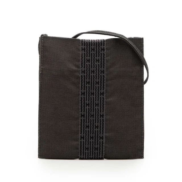Gray Hermès Canvas Herline Pochette Crossbody Bag in Grey Canvas from Designer Revival, photo 1 of 1