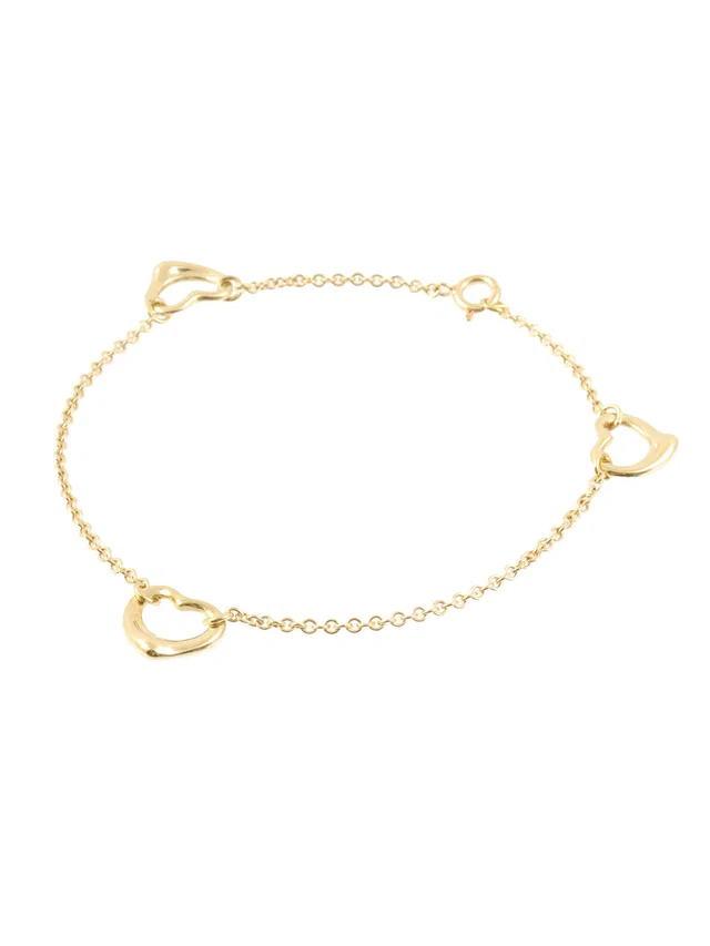 Tiffany & Co. 18K Open Heart Bracelet, Gold in Gold from VINTAGE QOO TOKYO