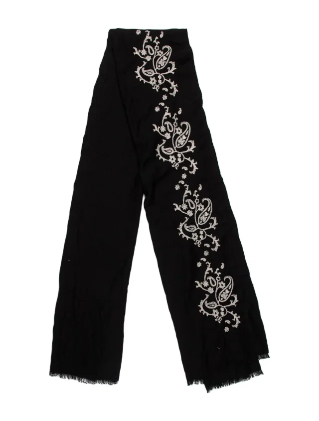 Etro Paisley Print Scarf in black from The RealReal