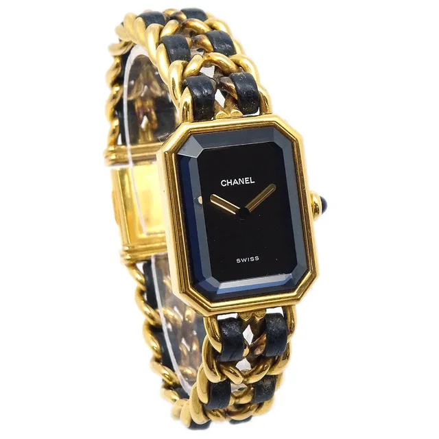 Chanel Premiere Watch Gold #M in Gold Leather from AMORE Vintage Tokyo
