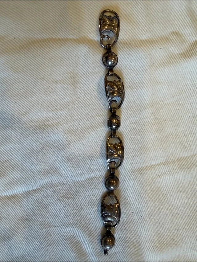 Georg Jensen Vintage Rare 1950’s Sterling Silver Flower & Ball Link Bracelet in gray|silver from Poshmark
