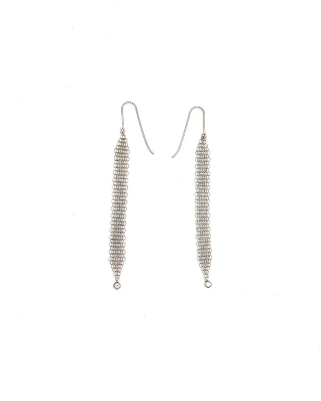 Tiffany & Co. Mesh Tassel Silver Earrings in Silver from A Retro Tale